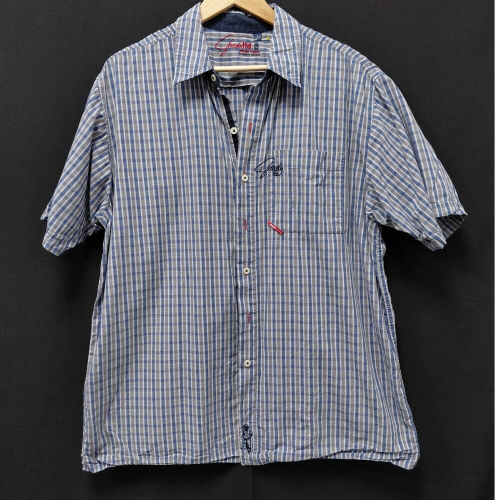 Shady Ltd. embroidery Shady Ltd. 100% Cotton Blue Gray Size L